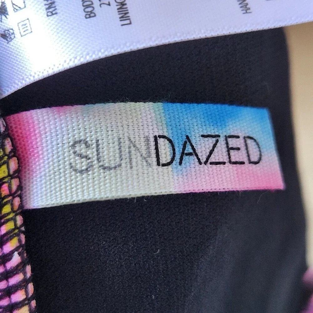 Sundazed Swim Bottom Cora High Waist Swimsuit Floral Print Bikini Tropical‎ Sz M